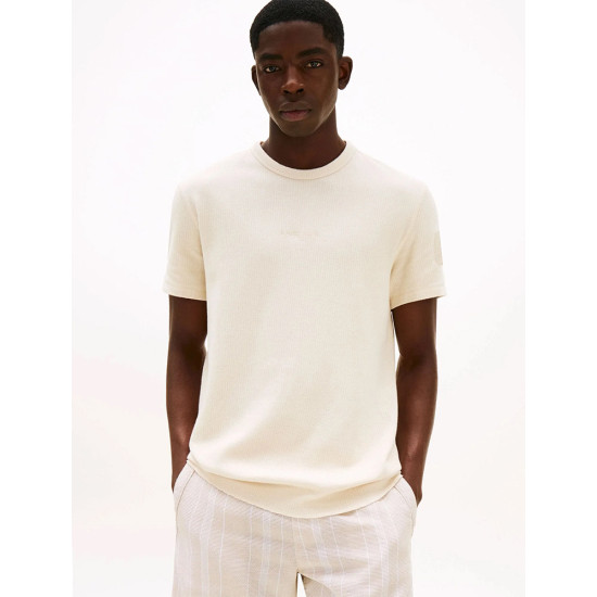 Tommy Hilfiger Ανδρική κοντομάνικη μπλούζα Slim Waffle Script Tee